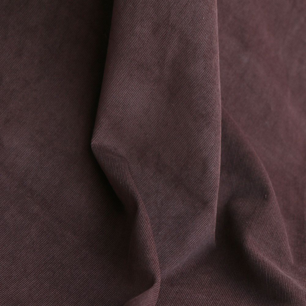 Velours milleraies coton organique coloris Chocolat