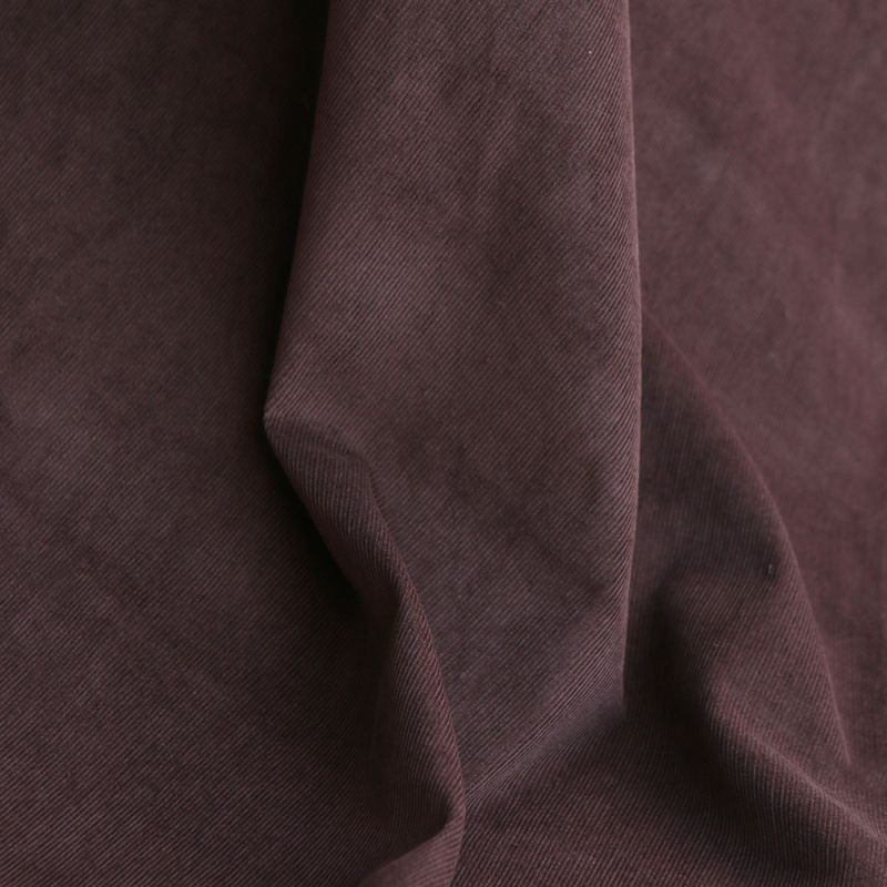 Velours milleraies coton organique coloris Chocolat