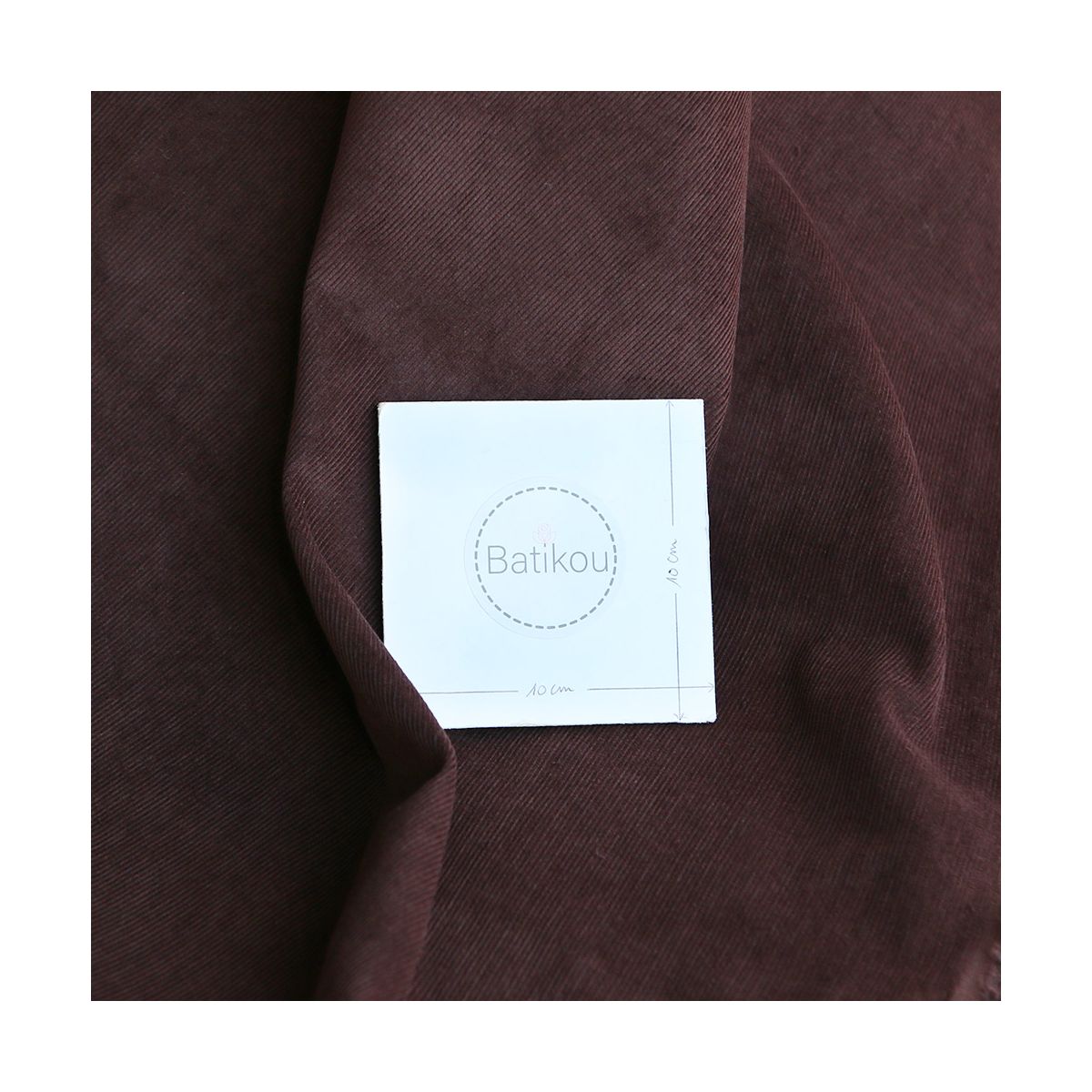 Velours milleraies coton organique coloris Chocolat Velours milleraies coton organique coloris Chocolat