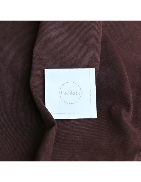 Velours milleraies coton organique coloris Chocolat