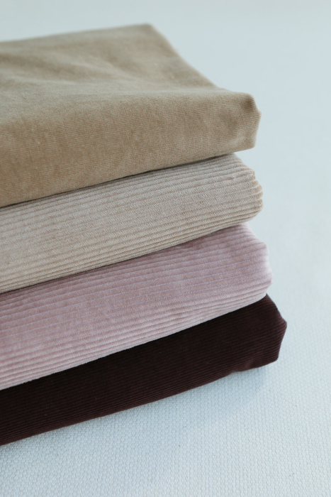 Velours milleraies stretch coton coloris beige machiatto