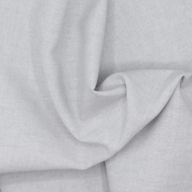 Chambray coton coloris gris perle