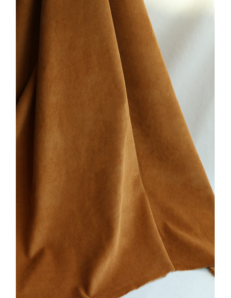 Velours milleraies coton organique coloris ambre