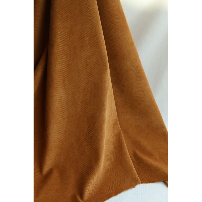 Velours milleraies coton organique coloris ambre