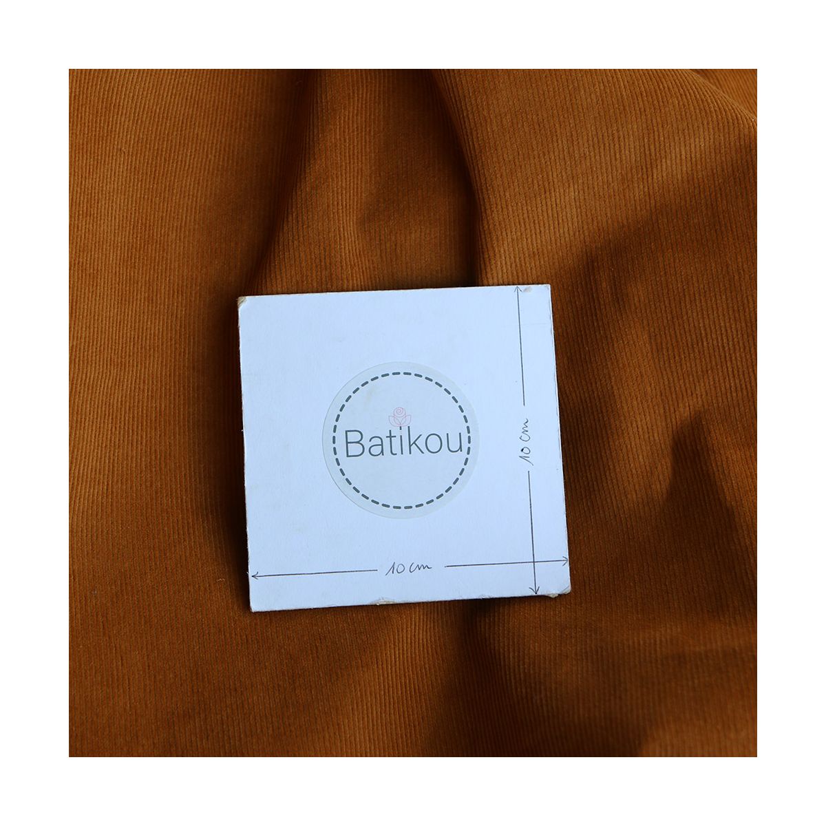 Velours milleraies coton organique coloris ambre