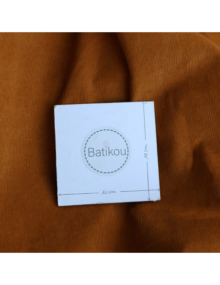 Velours milleraies coton organique coloris ambre