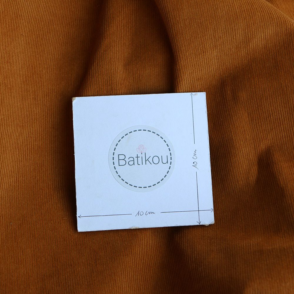 Velours milleraies coton organique coloris ambre