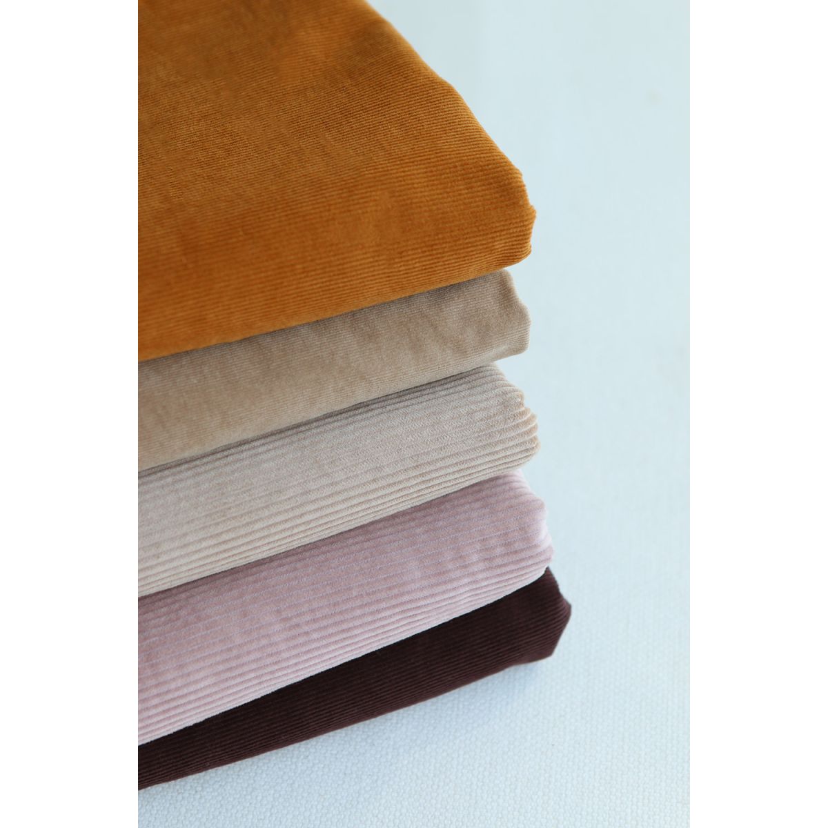 Velours milleraies coton organique coloris ambre