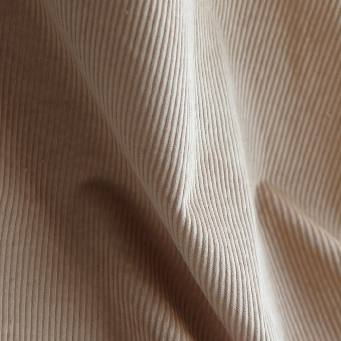 Velours à côtes coton organique coloris crème