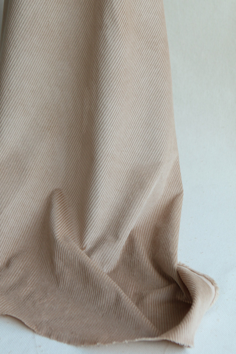 Velours à côtes coton organique coloris crème