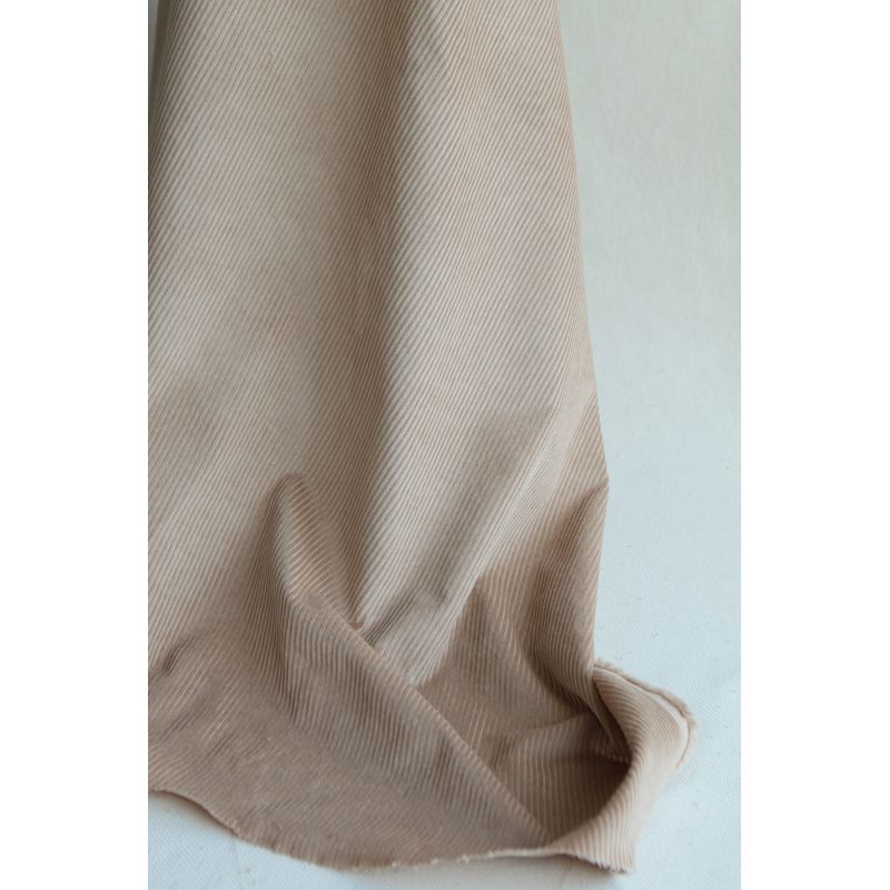 Velours à côtes coton organique coloris crème