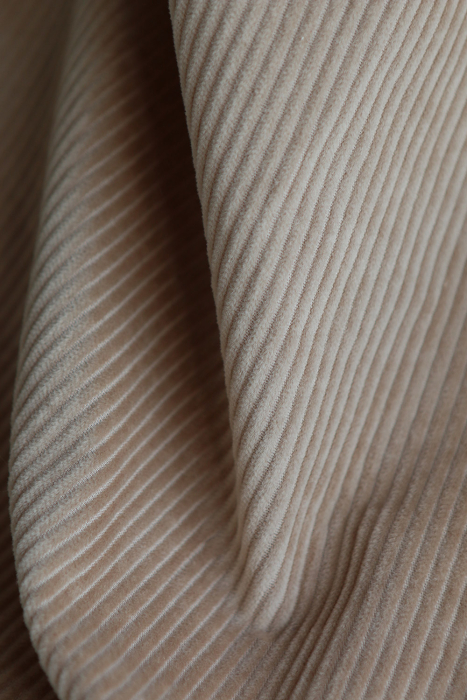 Velours à côtes coton organique coloris crème