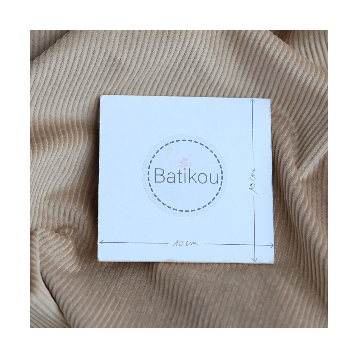 Velours à côtes coton organique coloris crème