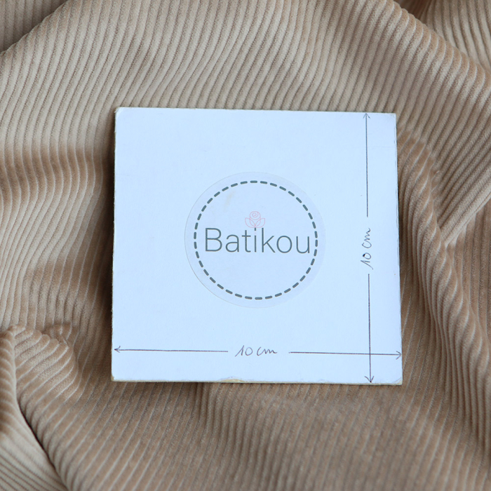 Velours à côtes coton organique coloris crème