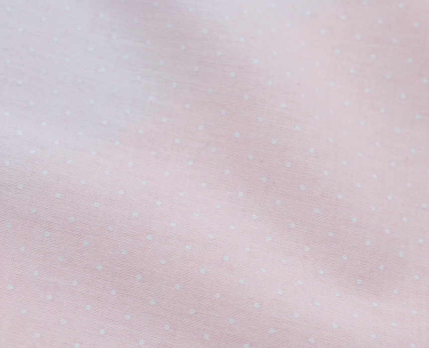 Chambray coton coloris rose layette à pois