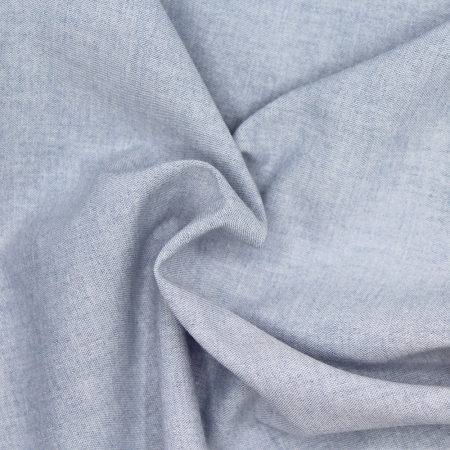 Chambray coton coloris bleu denim Chambray coton coloris bleu denim