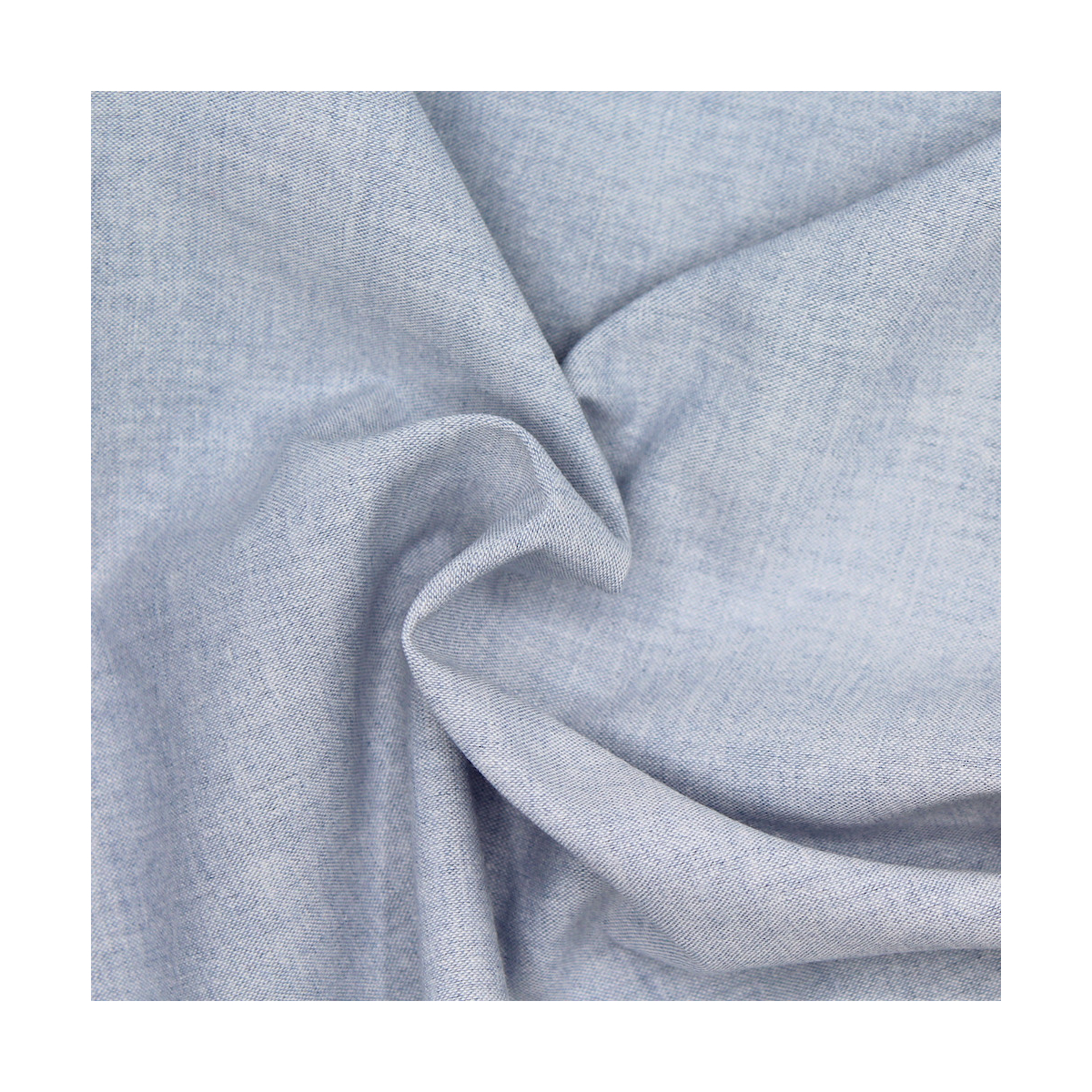 Chambray coton coloris bleu denim Chambray coton coloris bleu denim