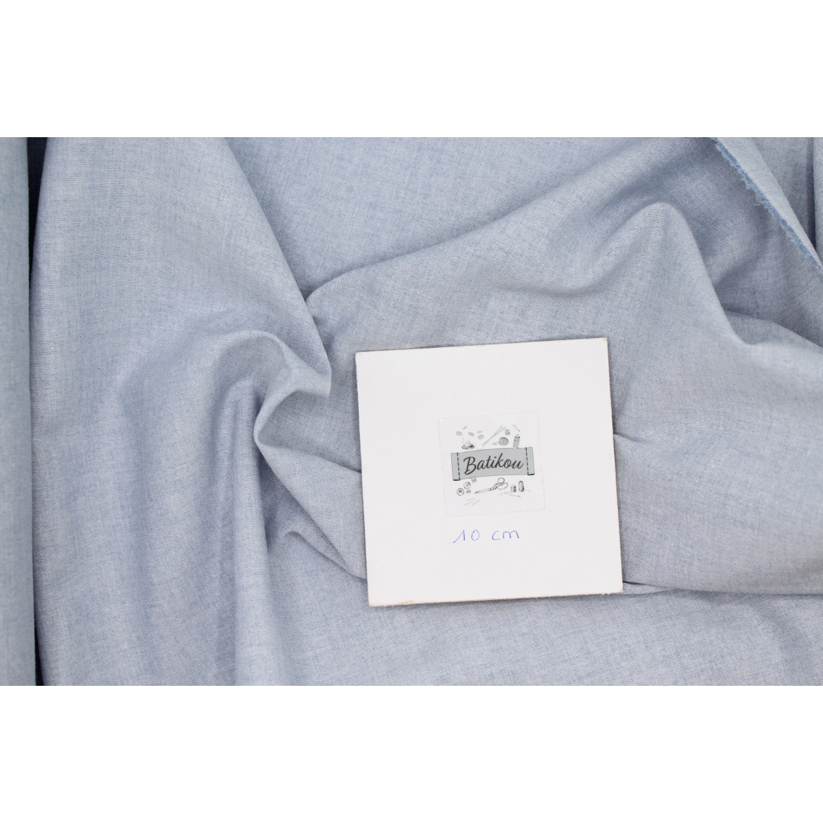 Chambray coton coloris bleu denim Chambray coton coloris bleu denim