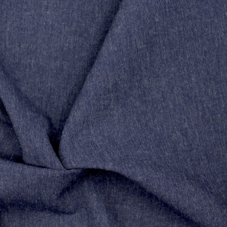 Chambray coton coloris bleu marine