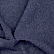 Chambray coton coloris bleu marine Batikou - 1