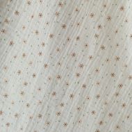 Double gaze de coton imprimé petites fleurs fond écru
