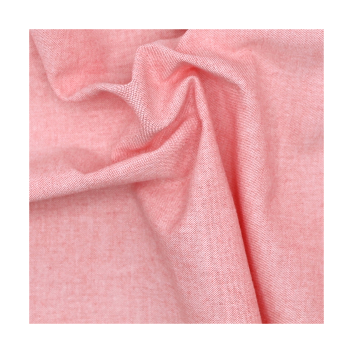 Chambray coton coloris corail Chambray coton coloris corail