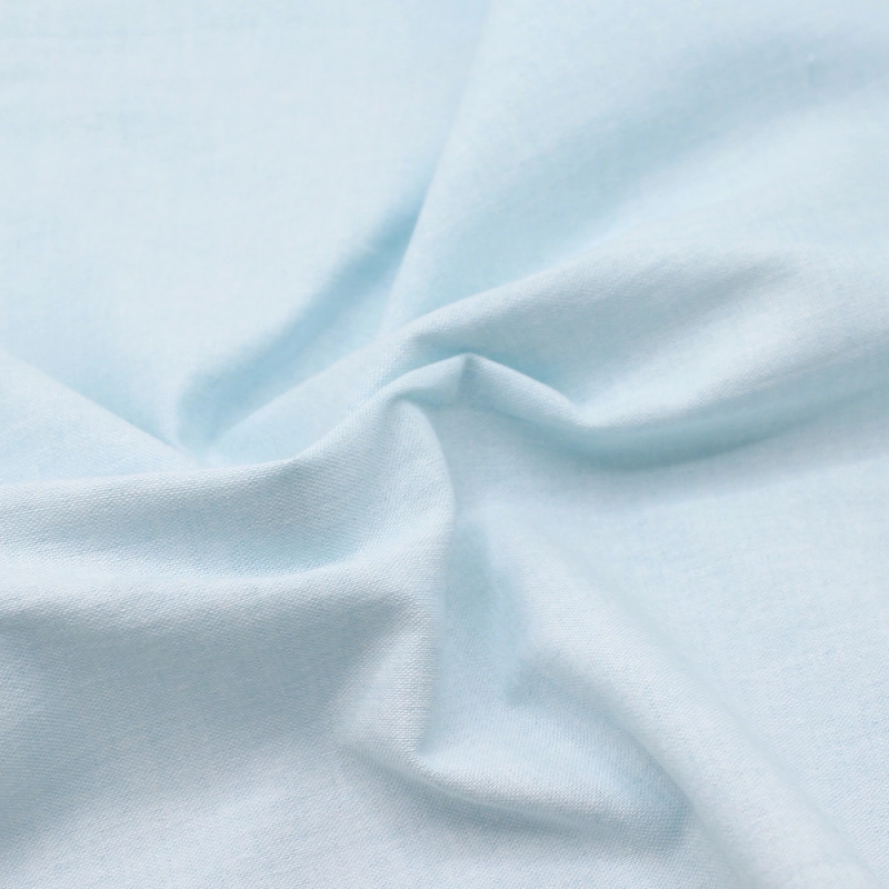 Chambray coton coloris aqua Tissus issus de l'agriculture biologique  - 1