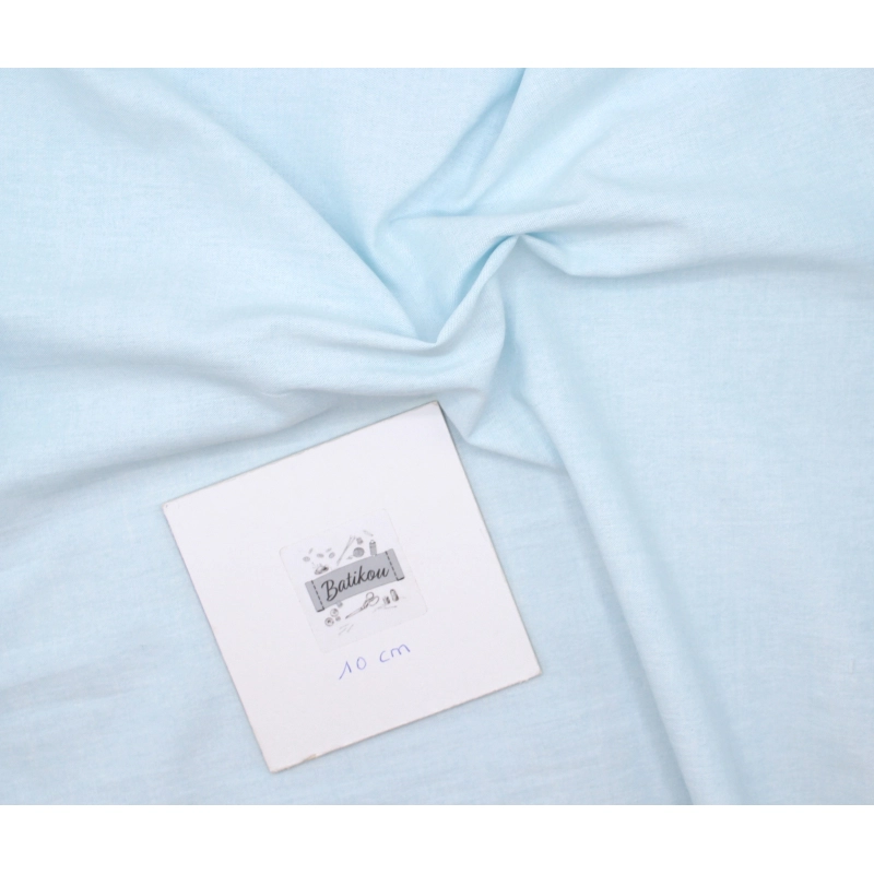 Chambray coton coloris aqua Tissus issus de l'agriculture biologique  - 2