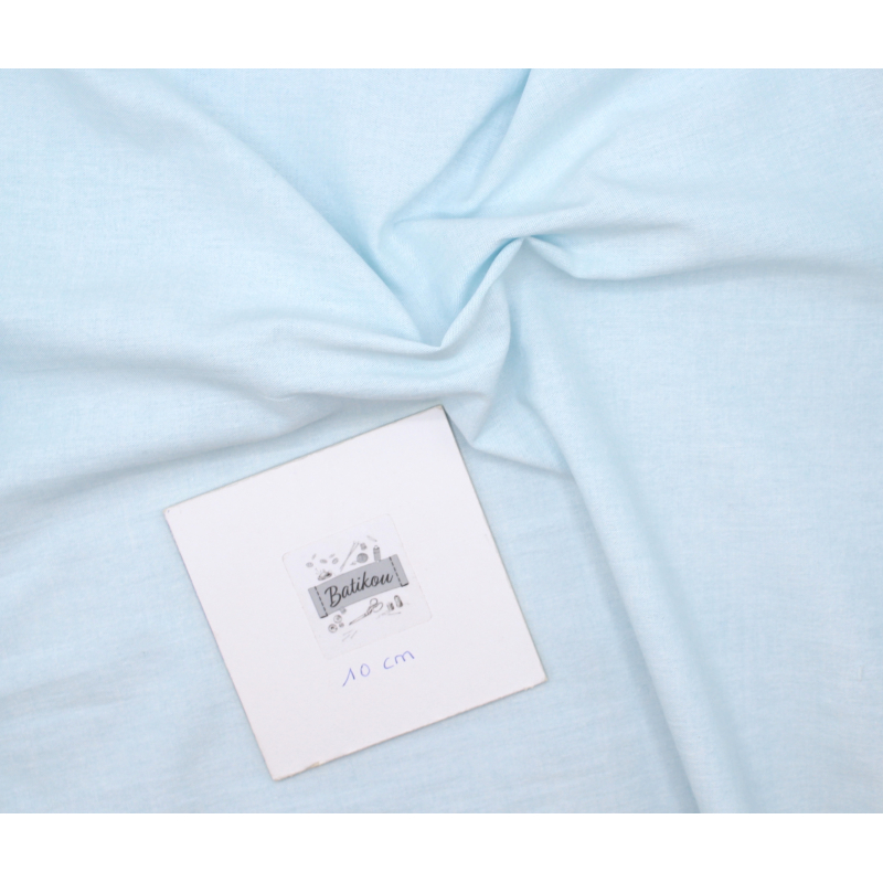 Chambray coton coloris aqua Tissus issus de l'agriculture biologique  - 2