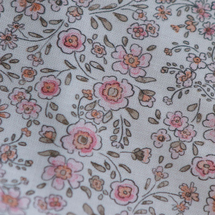 Suzanne - Popeline de coton douce qualité SWEET motif rose