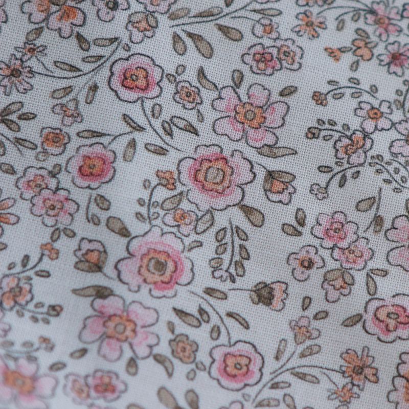 Suzanne - Popeline de coton douce qualité SWEET motif rose