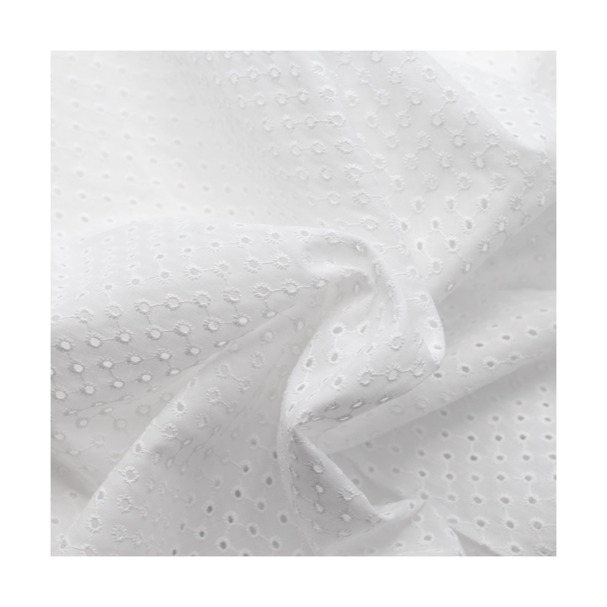 Broderie anglaise coton coloris BLANC Broderie anglaise coton coloris BLANC