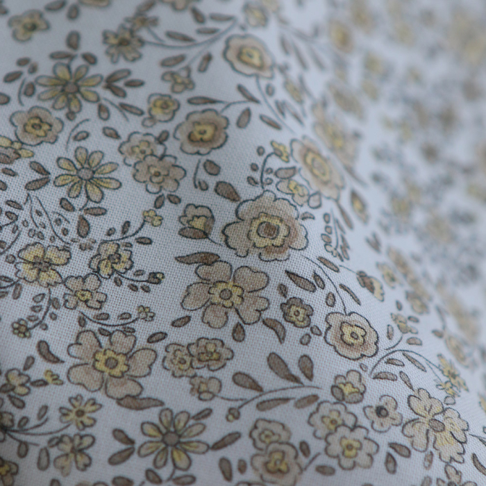 Suzanne - Popeline de coton douce qualité SWEET motif beige