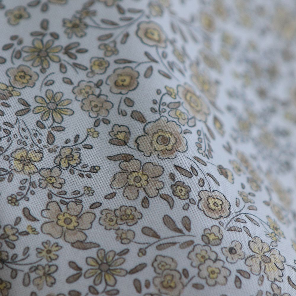 Suzanne - Popeline de coton douce qualité SWEET motif beige