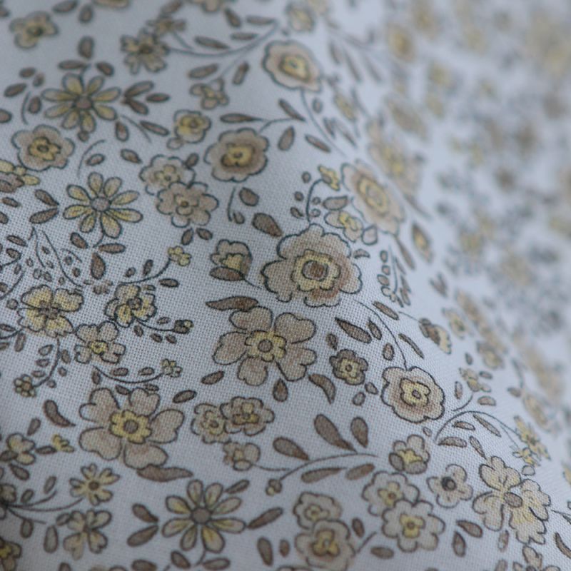 Suzanne - Popeline de coton douce qualité SWEET motif beige