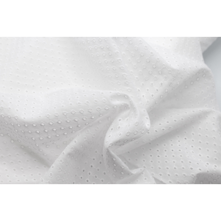 Broderie anglaise coton coloris BLANC Broderie anglaise coton coloris BLANC