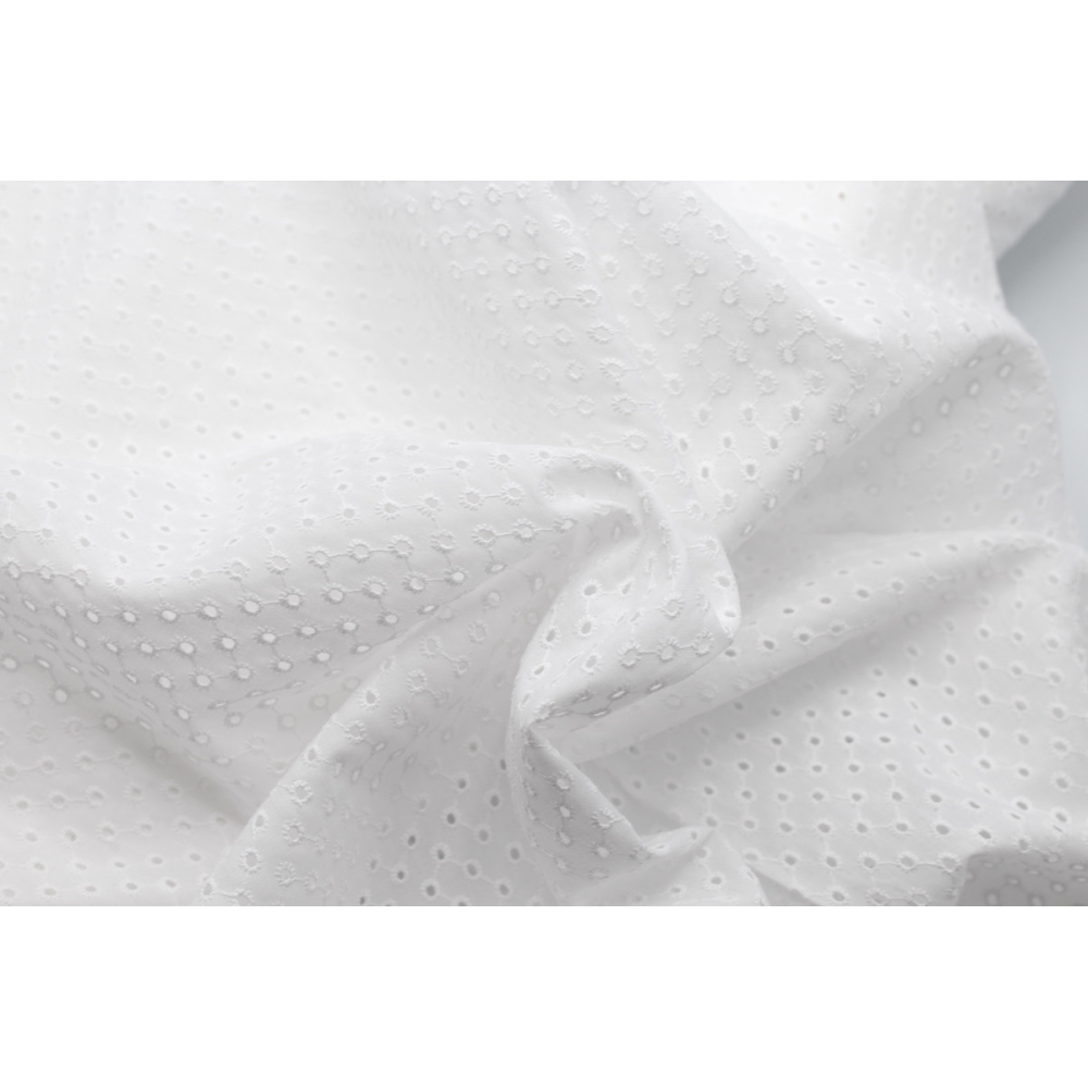 Broderie anglaise coton coloris BLANC