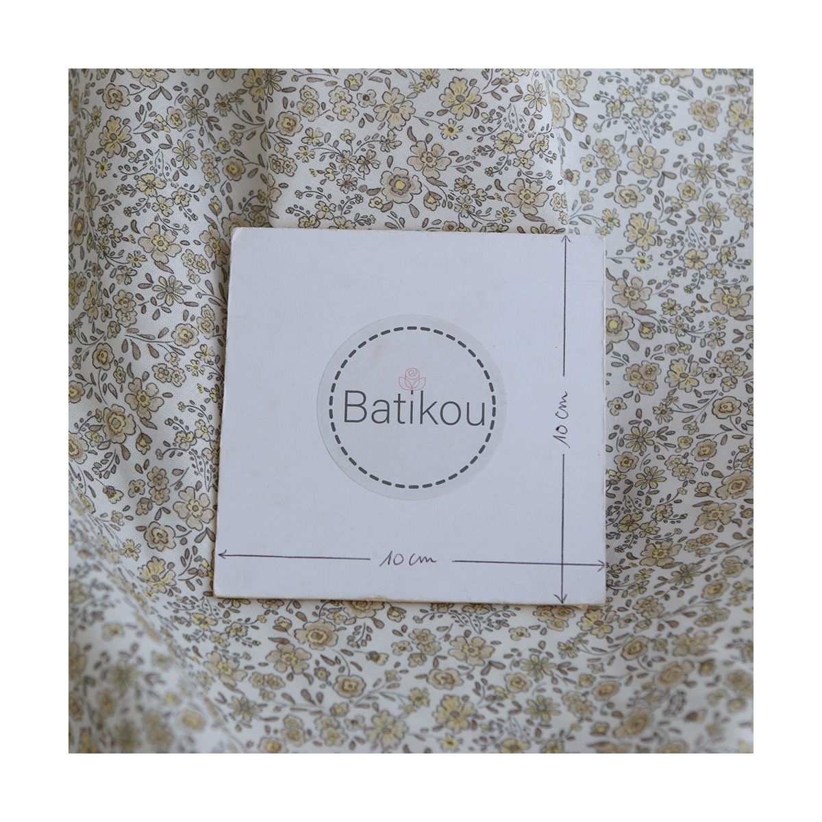 Suzanne - Popeline de coton douce qualité SWEET motif beige