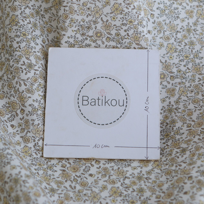 Suzanne - Popeline de coton douce qualité SWEET motif beige