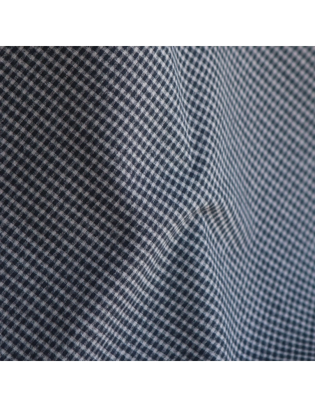 Billie - Coton gratté organique / flanelle imprimé carreaux tartan anthracite et taupe