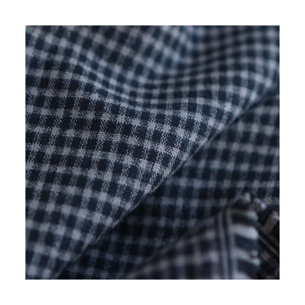 Billie - Coton gratté organique / flanelle imprimé carreaux tartan anthracite et taupe Billie - Coton gratté organique / flanelle imprimé carreaux tartan anthracite et taupe