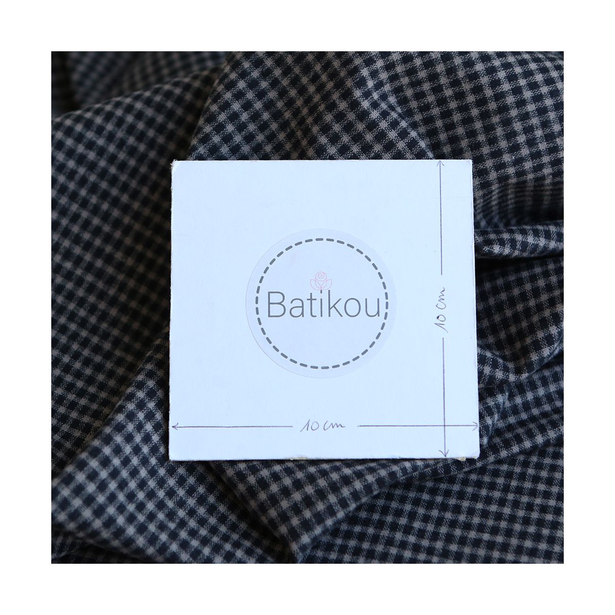 Billie - Coton gratté organique / flanelle imprimé carreaux tartan anthracite et taupe Billie - Coton gratté organique / flanelle imprimé carreaux tartan anthracite et taupe