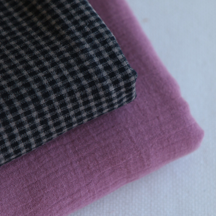 Double gaze de coton BIO unie bois de rose