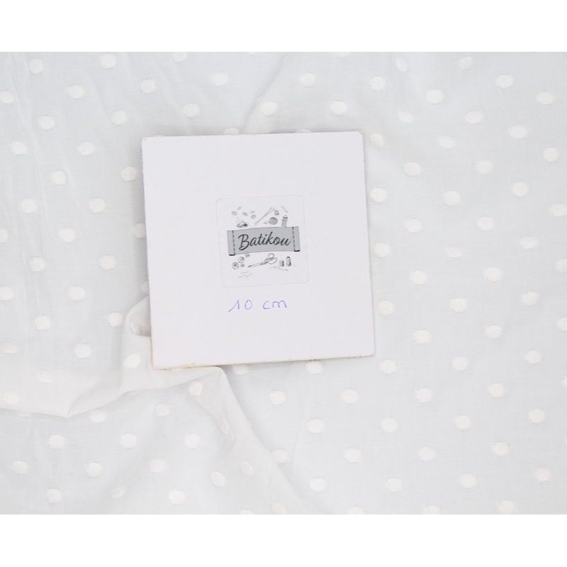 Broderie anglaise coton coloris BLANC