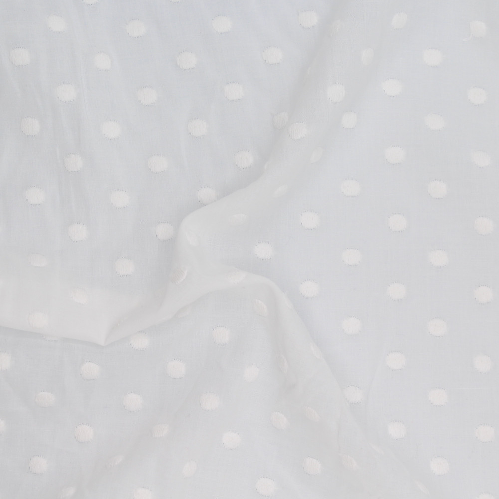 Broderie anglaise coton coloris BLANC