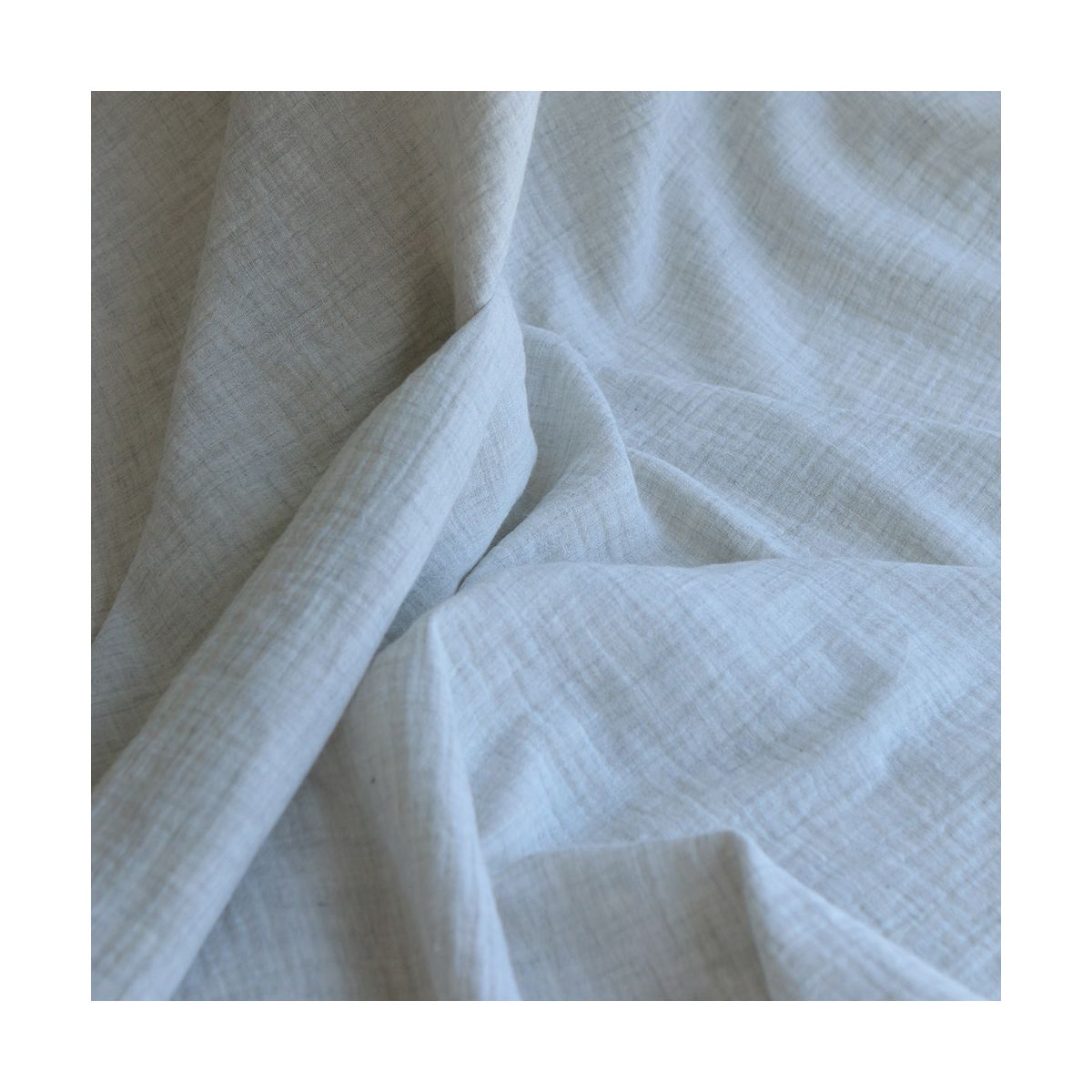 Double gaze de coton BIO chiné coloris craie Double gaze de coton BIO chiné coloris craie