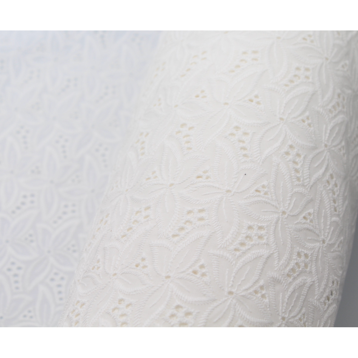 Broderie anglaise coton coloris ivoire Broderie anglaise coton coloris ivoire