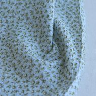 Harper - Double gaze de coton motif fleuri fond bleu ciel