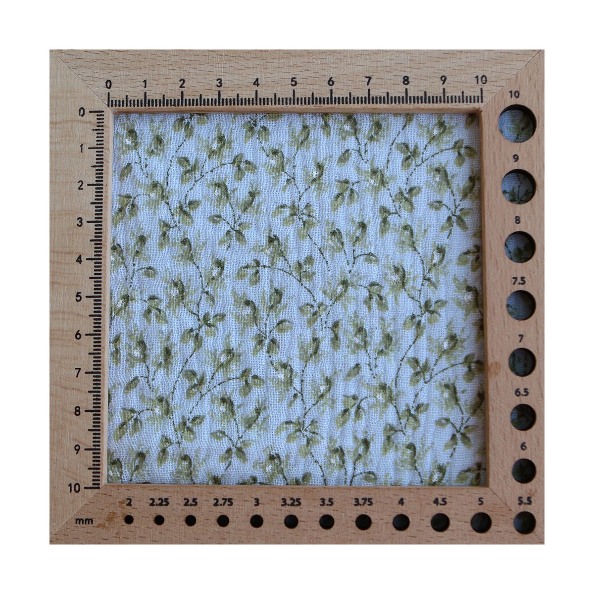 Harper - Double gaze de coton motif fleuri fond bleu ciel