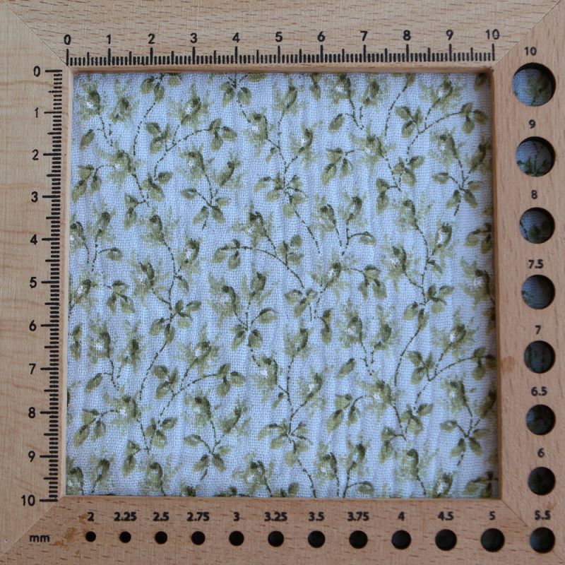 Harper - Double gaze de coton motif fleuri fond bleu ciel